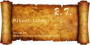 Ritzel Tilda névjegykártya